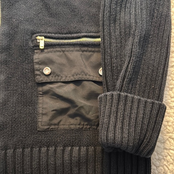 Ralph Lauren Black Cowl Neck Sweater with Ribbed Texture - Picture 3 of 4